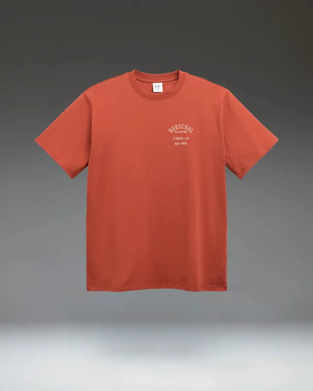 herschel-supply-cafe-tee-men-s-t-shirt-homme-coton-pais-coupe-classique image 1
